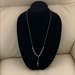 Adjustable Gold Necklace with 2 stones
